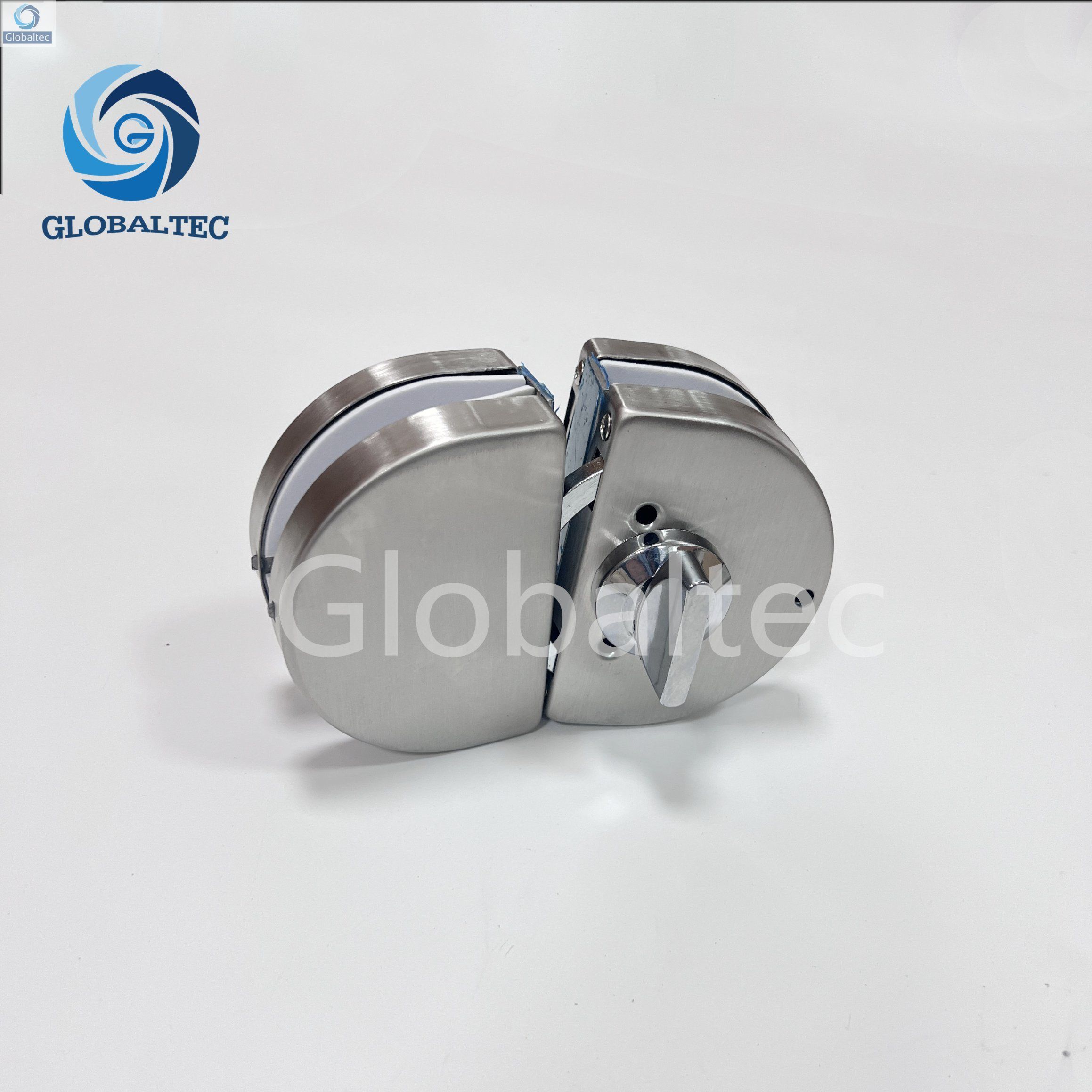 304 Stainless Steel Glass Door Lock Push-Pull Double Office Free Punch